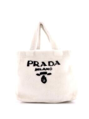 Prada Logo Tote Shearling Medium #229973P10B